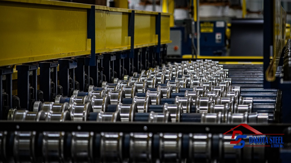 Roll forming machinery used for Dakota Steel and Trim manufacturing