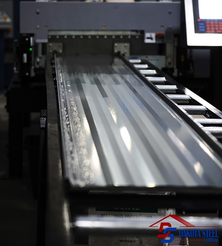 Roll formed steel profile manufactured by Dakota Steel and Trim